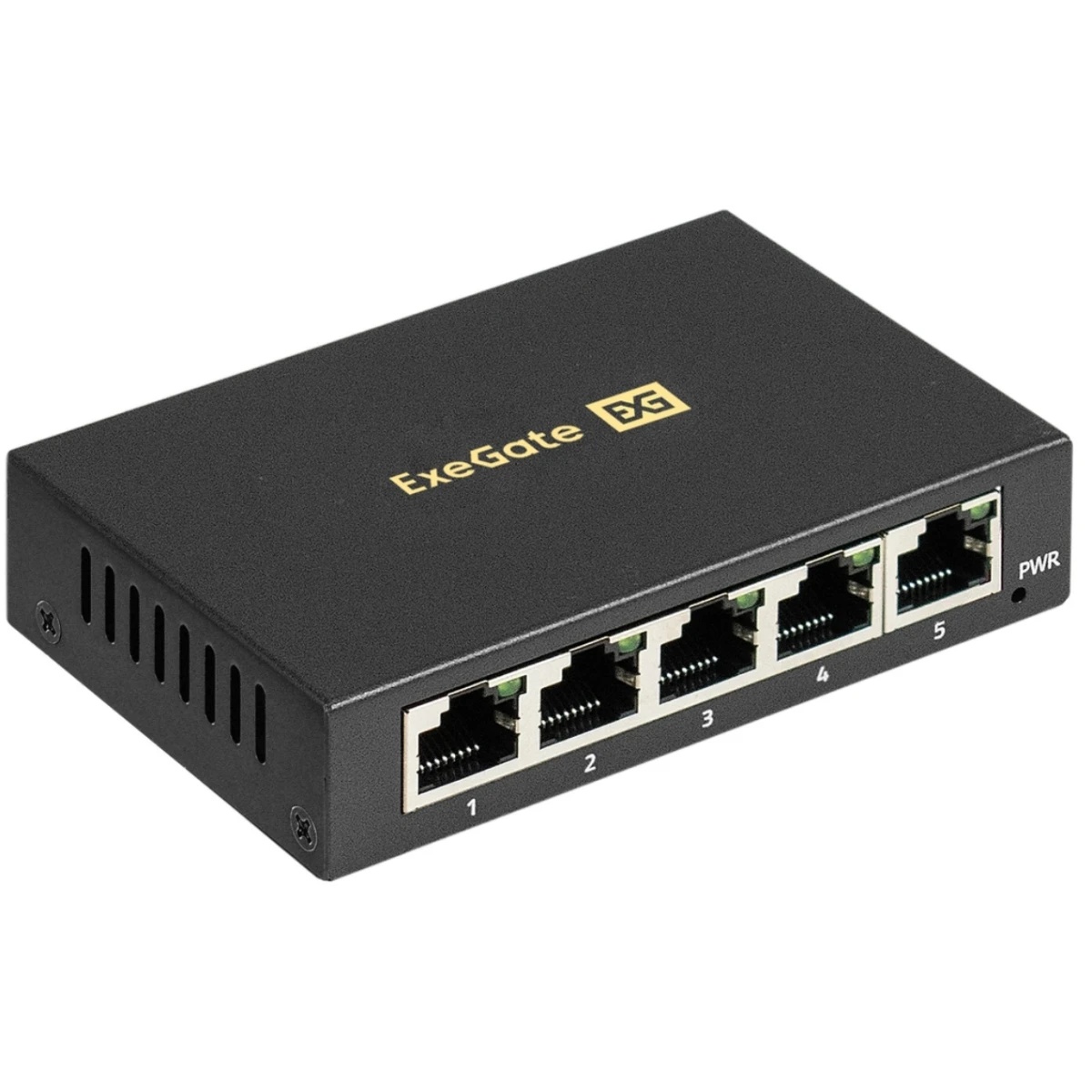Коммутатор неуправляемый ExeGate EDGS-1005D (5-портовый гигабитный UTP 10/100/1000 Base-T, металличе