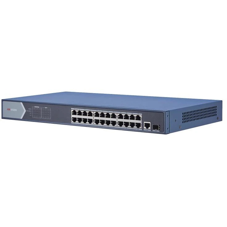 Коммутатор Hikvision DS-3E0526P-E 25G 1SFP 24PoE+ 270W неуправляемый