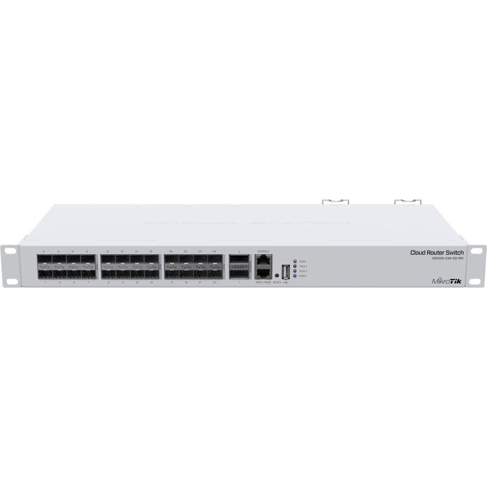 Коммутатор в стойку MikroTik CRS326-24S+2Q+RM , 24х SFP+, 2x QSFP+