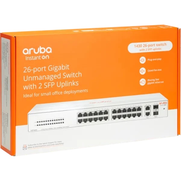 Коммутатор HPE Instant on 1430 R8R50A#ABB 26G 2SFP неуправляемый
