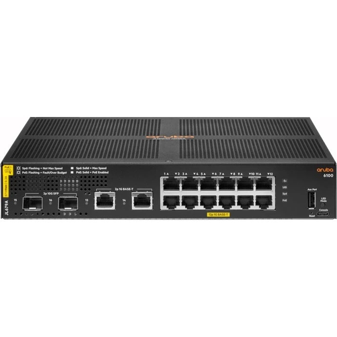 Коммутатор Aruba 6100 12G CL4 2SFP+ 139W Swch