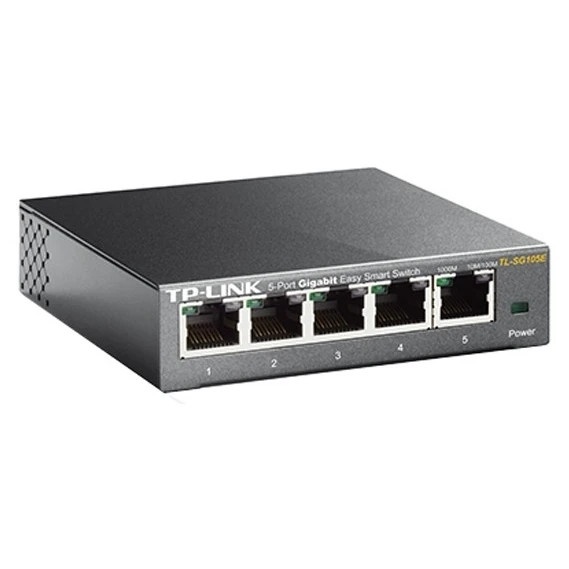Сетевой коммутатор TP-Link SMB TL-SG105E 5-Port Gigabit Desktop Easy Smart Switch, 5 10/100/1000Mbps