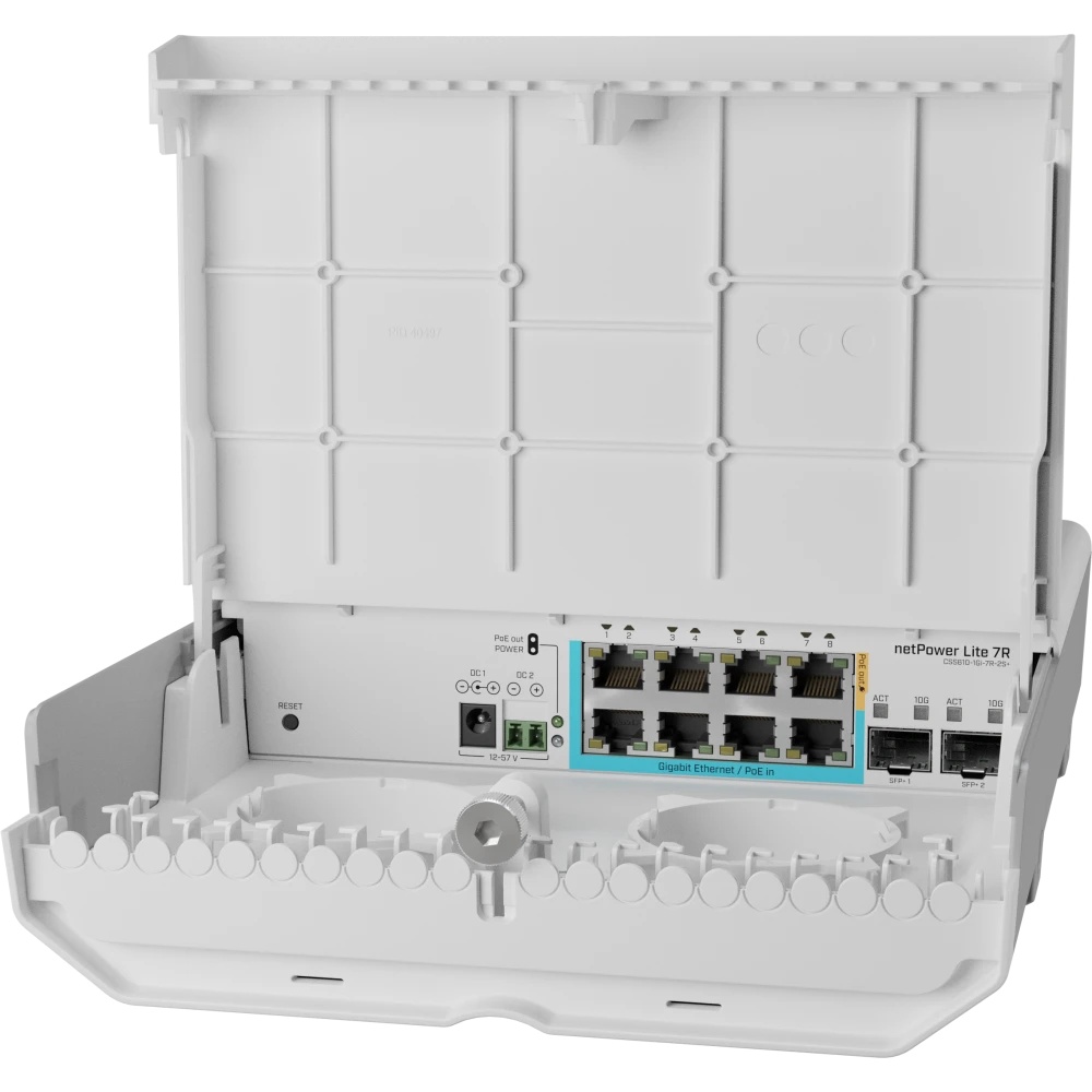 Коммутатор MikroTik netPower Lite 7R with 8 x Gigabit Ethernet ports (7 with Reverse POE-in, 1 with