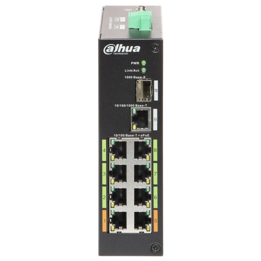 Коммутатор Dahua DH-LR2110-8ET-120 8-портовый ePoE
