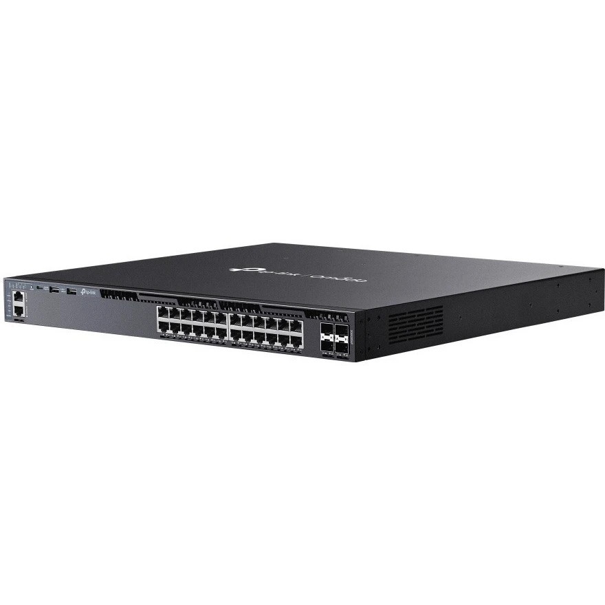 Стекируемый управляемый коммутатор 3го уровня TP-Link SG6428XHP Omada с 24 гигабитными портами PoE+