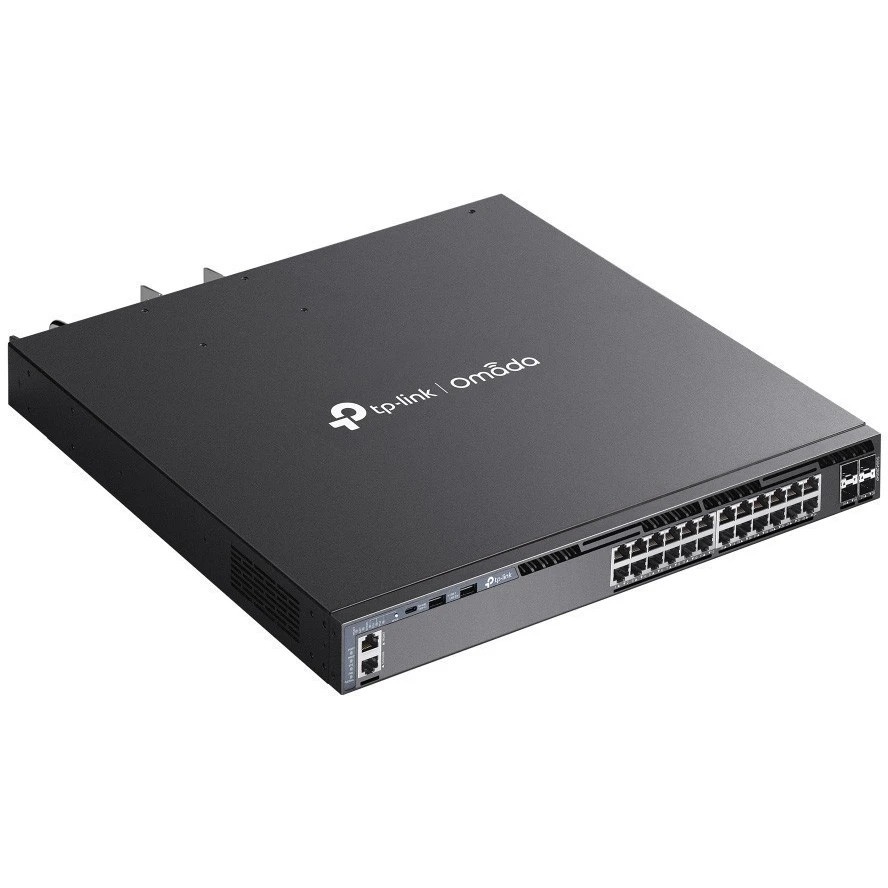 Стекируемый управляемый коммутатор 3го уровня TP-Link SG6428XHP Omada с 24 гигабитными портами PoE+
