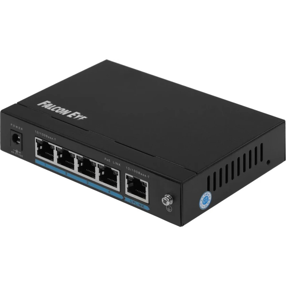 Сетевой коммутатор FE-104POE-S 5 портов 10/100 Мбит/с (IEEE802.3u 100BaseTX) из них 4 c поддержкой P