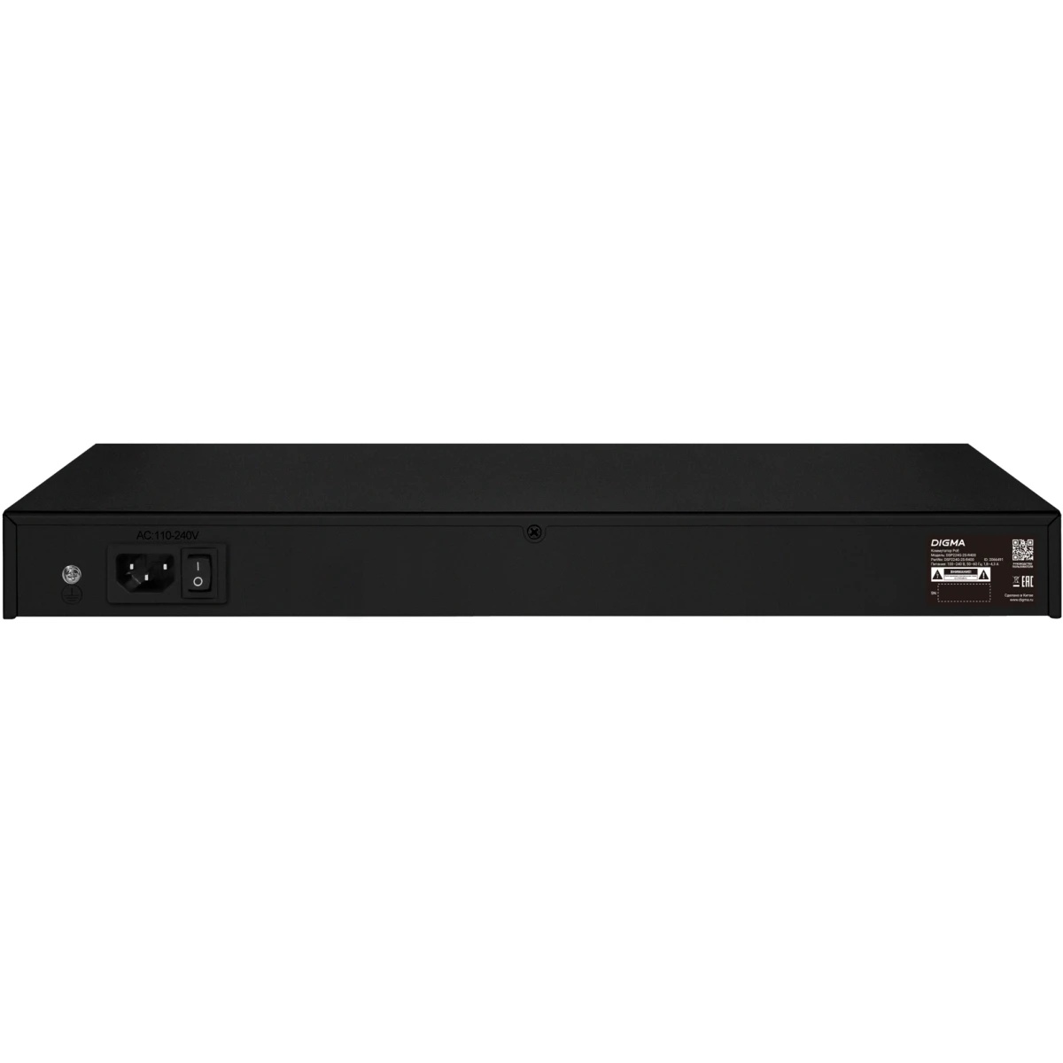 Коммутатор Digma DSP224G-2S-R400 (L2) 24x1Гбит/с 2SFP 24PoE 24PoE+ 2PoE++ 400W неуправляемый