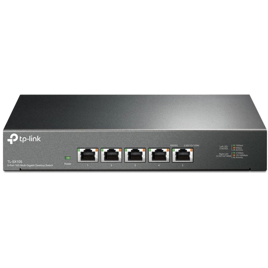 Коммутатор TP-Link 5-port Desktop 10G Unmanaged Switch, 5 100/1G/2.5G/5G/10G RJ-45 ports, Fanless de