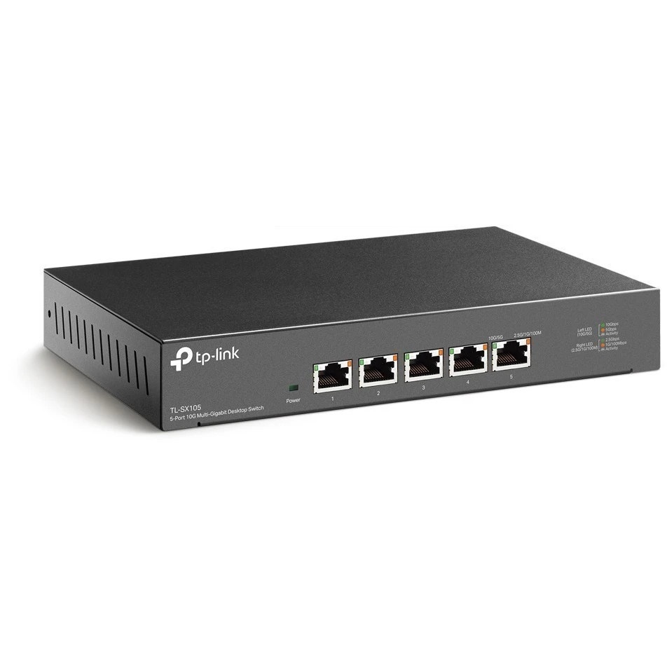 Коммутатор TP-Link 5-port Desktop 10G Unmanaged Switch, 5 100/1G/2.5G/5G/10G RJ-45 ports, Fanless de