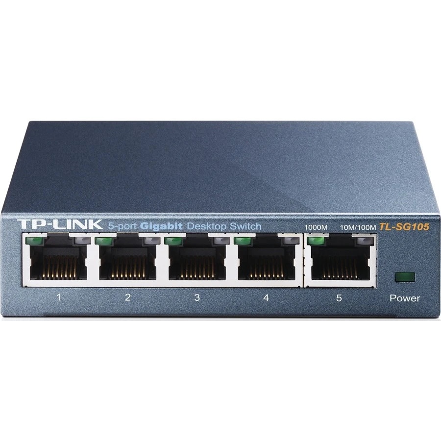 Настольный коммутатор TP-Link TL-SG105S 5-портовый 10/100/1000 Мбит/с