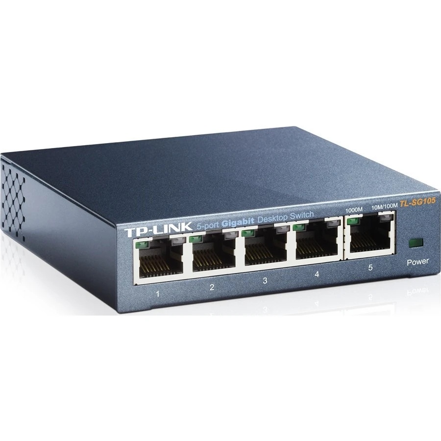 Настольный коммутатор TP-Link TL-SG105S 5-портовый 10/100/1000 Мбит/с