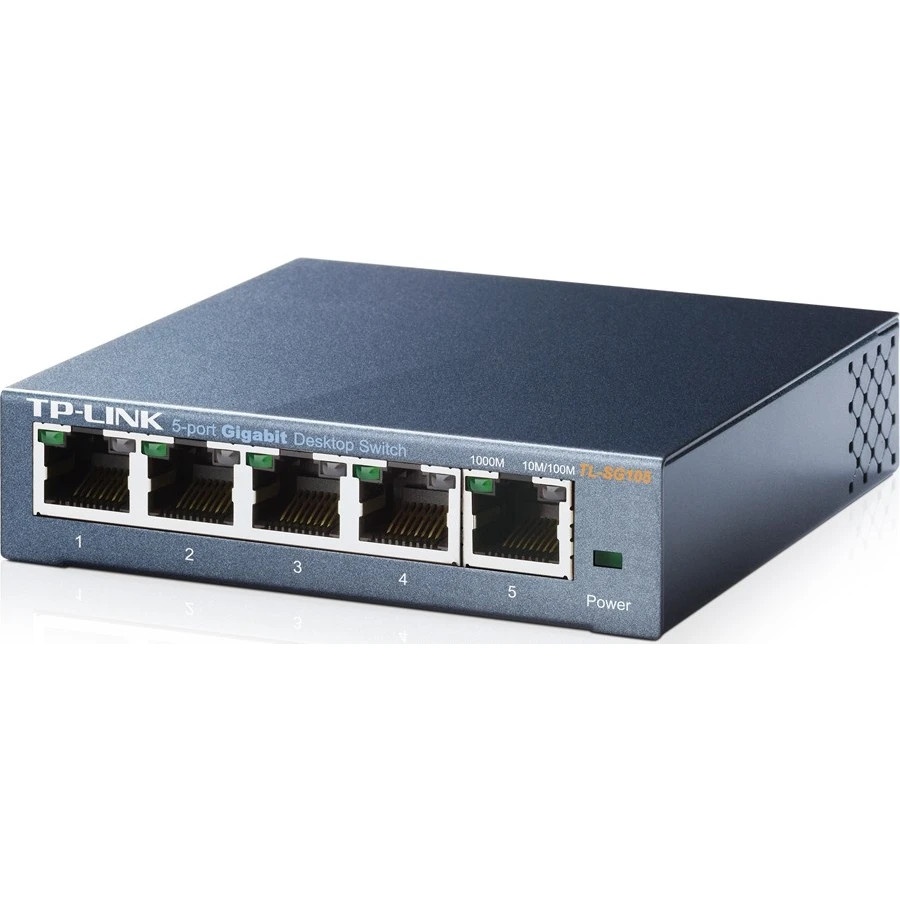Настольный коммутатор TP-Link TL-SG105S 5-портовый 10/100/1000 Мбит/с