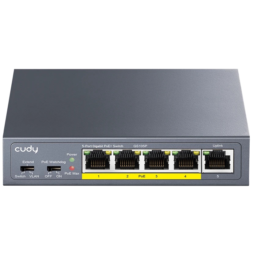 Коммутатор CUDY 5-Port Gigabit PoE+ Switch 36W