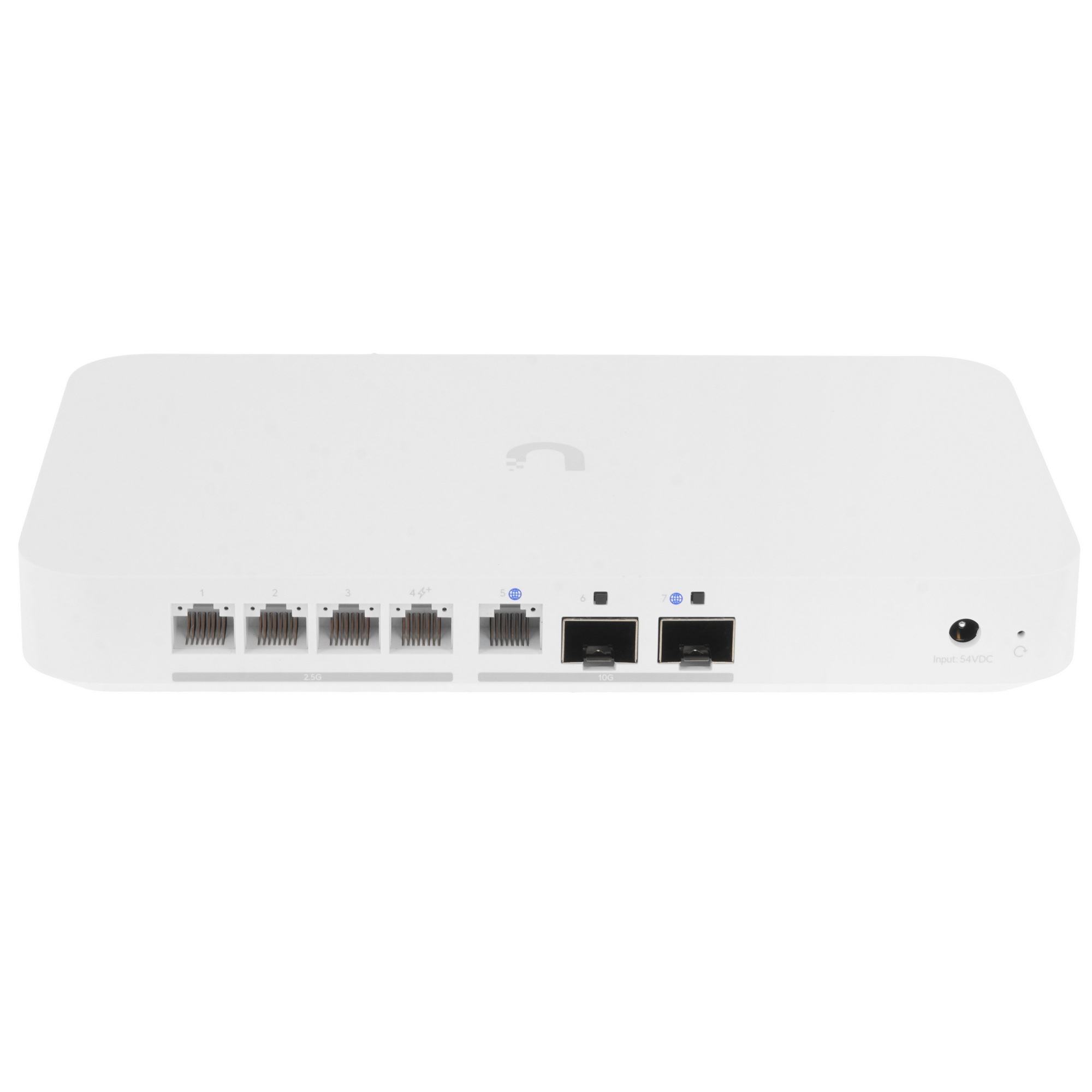 Ubiquiti UniFi Gateway Fiber Маршрутизатор 4 ядра (2,2 ГГц), 4х 2.5G RJ45, 1х 10G RJ45, 2х 10G SFP+