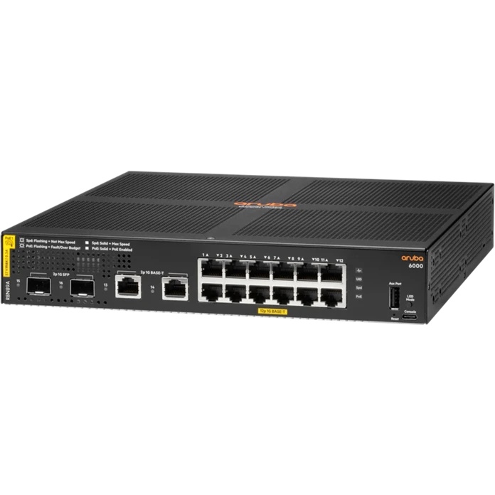 Коммутатор HPE Aruba 6000 R8N89A#ABB 2SFP 12PoE 139W управляемый