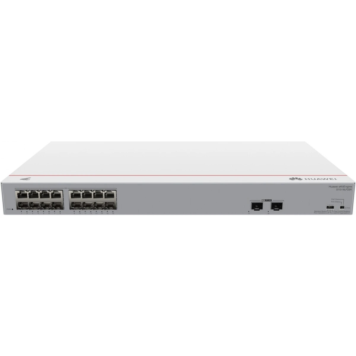 Коммутатор HUAWEI S110-16LP2SR (16*10/100/1000BASE-T ports, 2*GE SFP ports, PoE+, AC power)