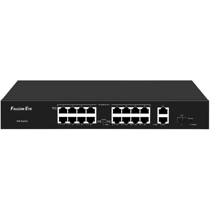 Коммутатор Falcon Eye FE-16FPG2S1 00-00330354 16x100Мбит/с 2x1Гбит/с 16PoE