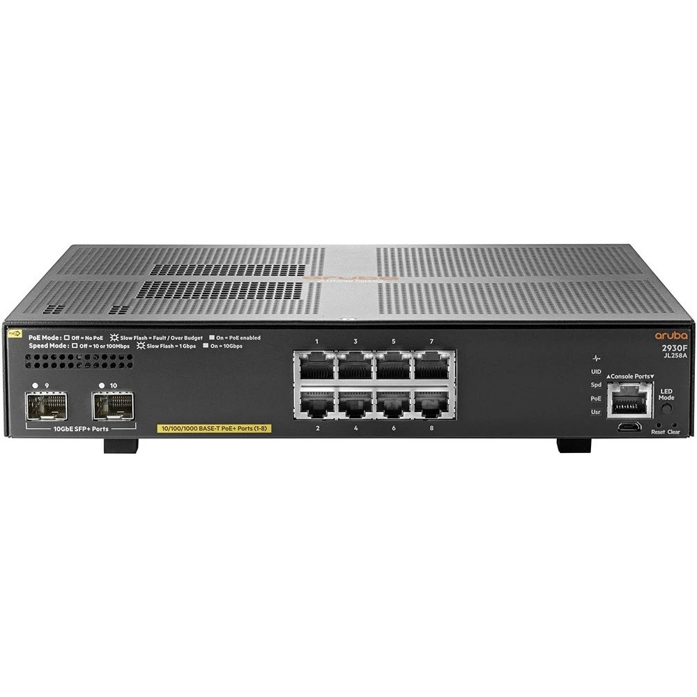 Коммутатор HP Aruba 2930F 8G PoE+ 2SFP+ Swch