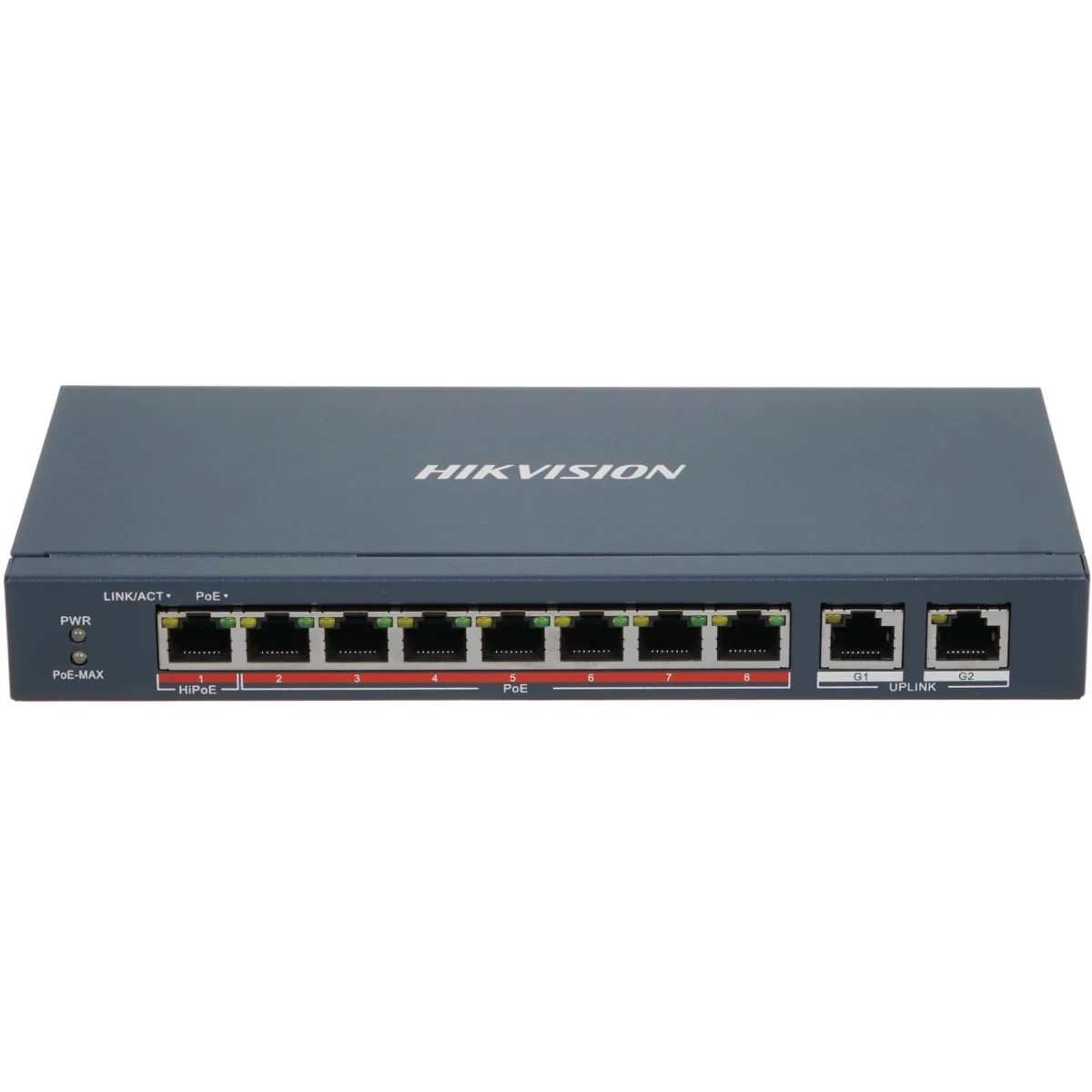 Коммутатор HIKVISION DS-3E0310HP-E, 7 портов PoE , 1 порт HiPoe