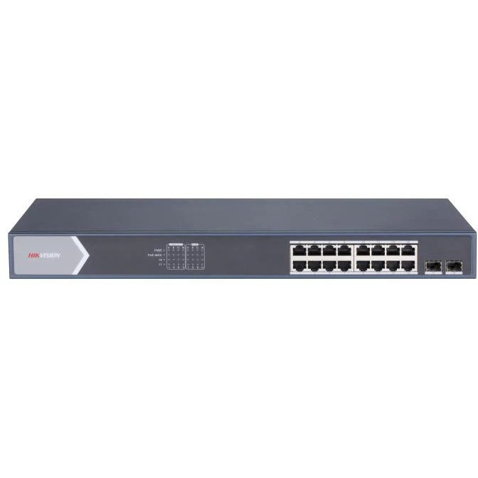 Коммутатор 16PORT 1000M POE DS-3E0518P-E/M HIKVISION с грозозащитой 6кВ