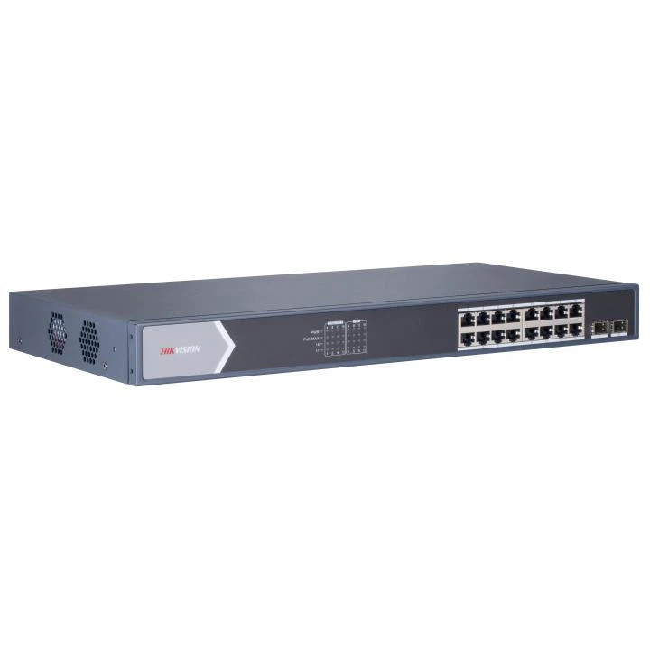 Коммутатор 16PORT 1000M POE DS-3E0518P-E/M HIKVISION с грозозащитой 6кВ