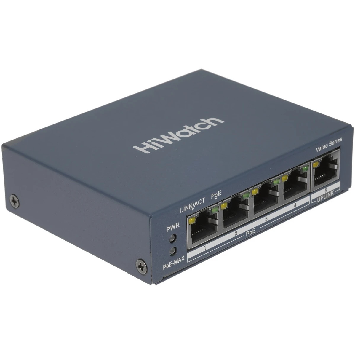 Сетевой неуправляемый коммутатор 4 RJ45 1000M PoE порта; 1 Uplink порт 1000М Ethernet; PoE: IEEE802.