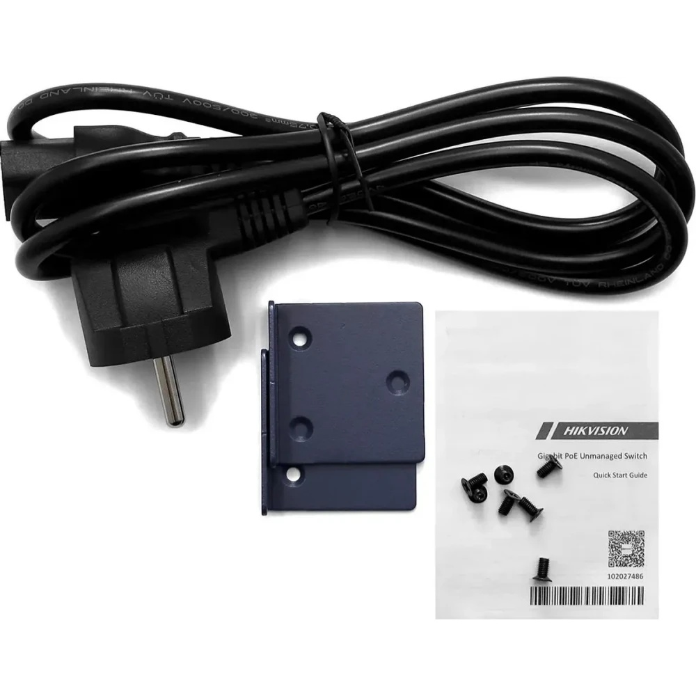 Коммутатор Hikvision DS-3E0326P-E(C) (L2) 24x1Гбит/с 2xКомбо(1000BASE-T/SFP) 2SFP 24PoE 370W неуправ