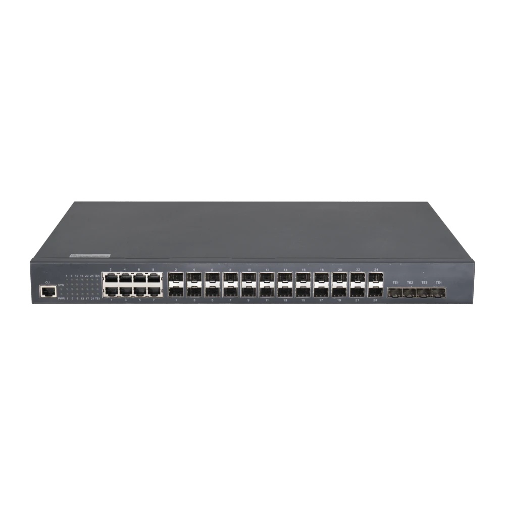 Коммутатор управляемый GIGALINK GL-SW-G201-28SC - L2++ Stack, 16*1000Base-X SFP, 8*комбо 100/1000Bas