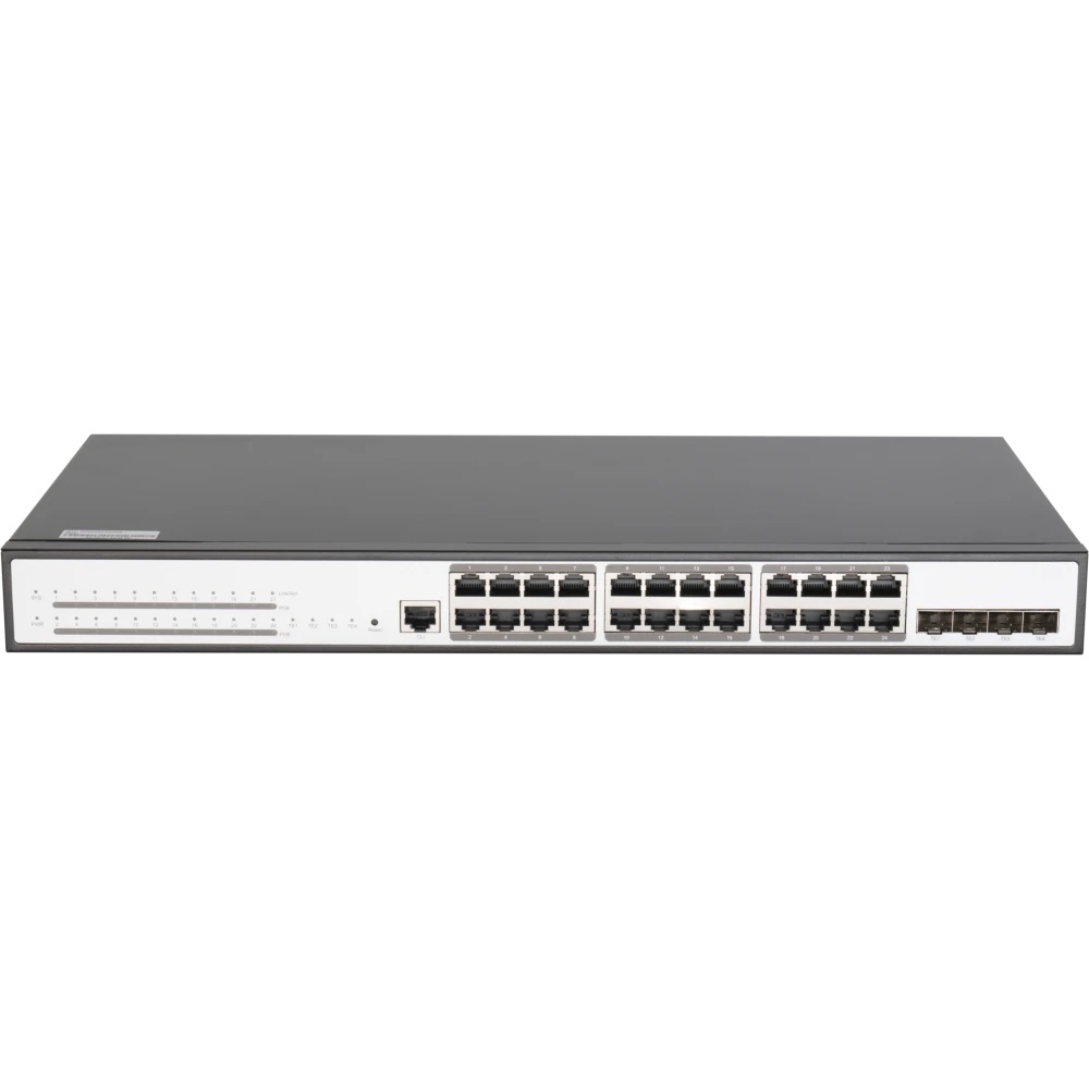 Коммутатор управляемый L2 POE GIGALINK GL-SW-G204-28P - 24 BASE-TX 10/1001000Mb/s POE, 4 1/10G SFP+,