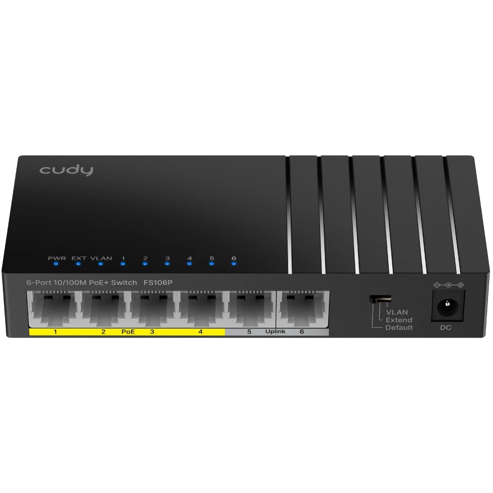 Коммутатор Cudy FS106P 6-Port 10/100M PoE+ Switch 36W