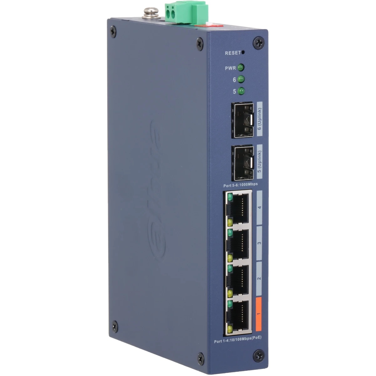 Коммутатор 4-портовый PoE управляемый DAHUA DH-CHS4206-4ET-60 4 RJ45 10/100Мбит/с (PoE/PoE+/Hi-PoE),