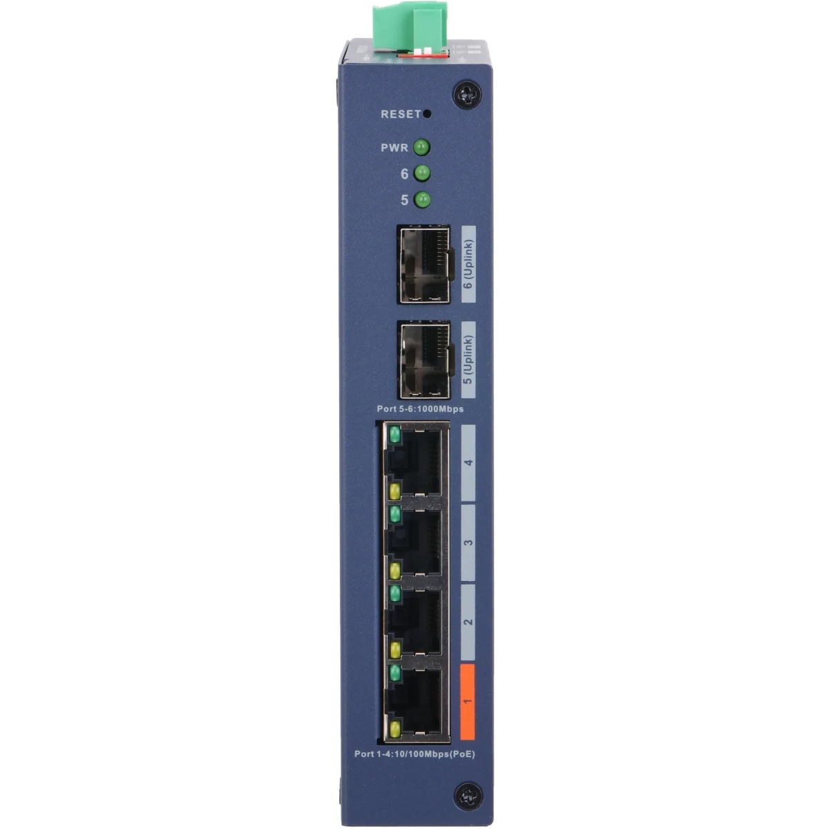 Коммутатор 4-портовый PoE управляемый DAHUA DH-CHS4206-4ET-60 4 RJ45 10/100Мбит/с (PoE/PoE+/Hi-PoE),