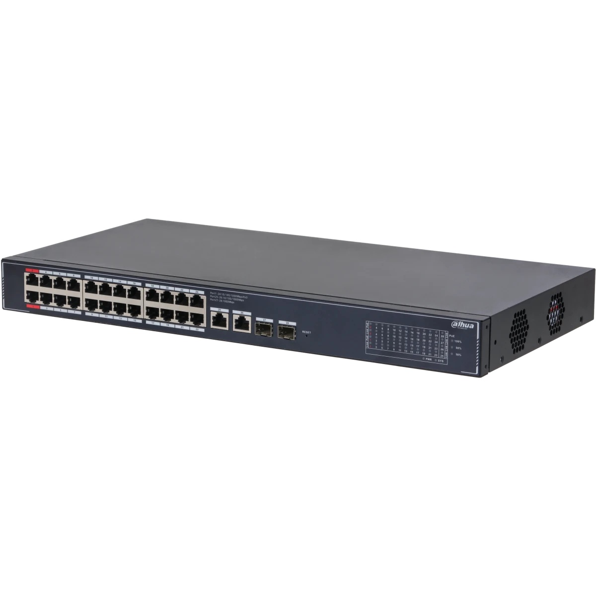 Коммутатор Dahua 28-Port Cloud Managed Gigabit Switch with 24-Port PoE
