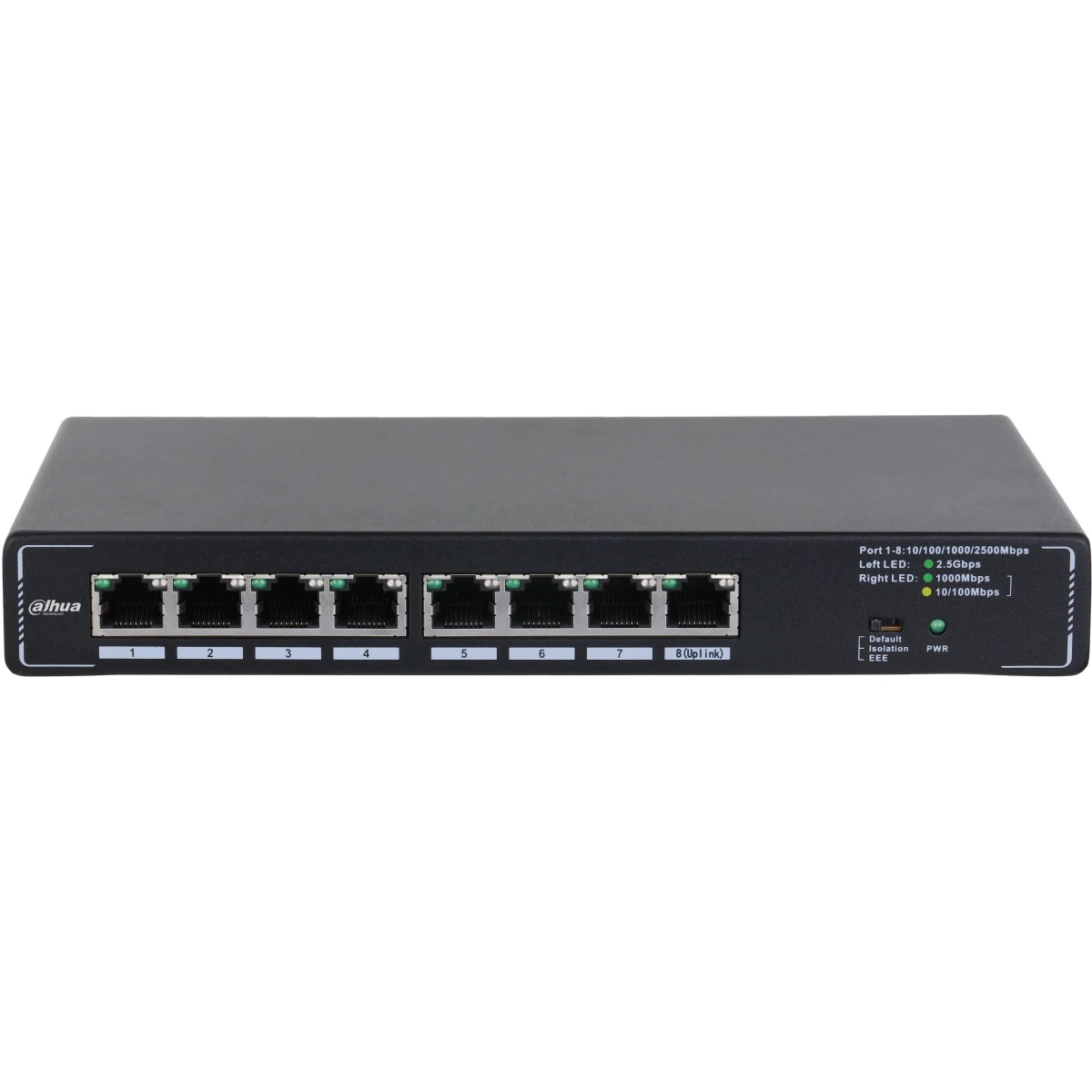 Коммутатор Dahua 8-Port Desktop Multi-Gigabit Switch with 8-port 2.5G