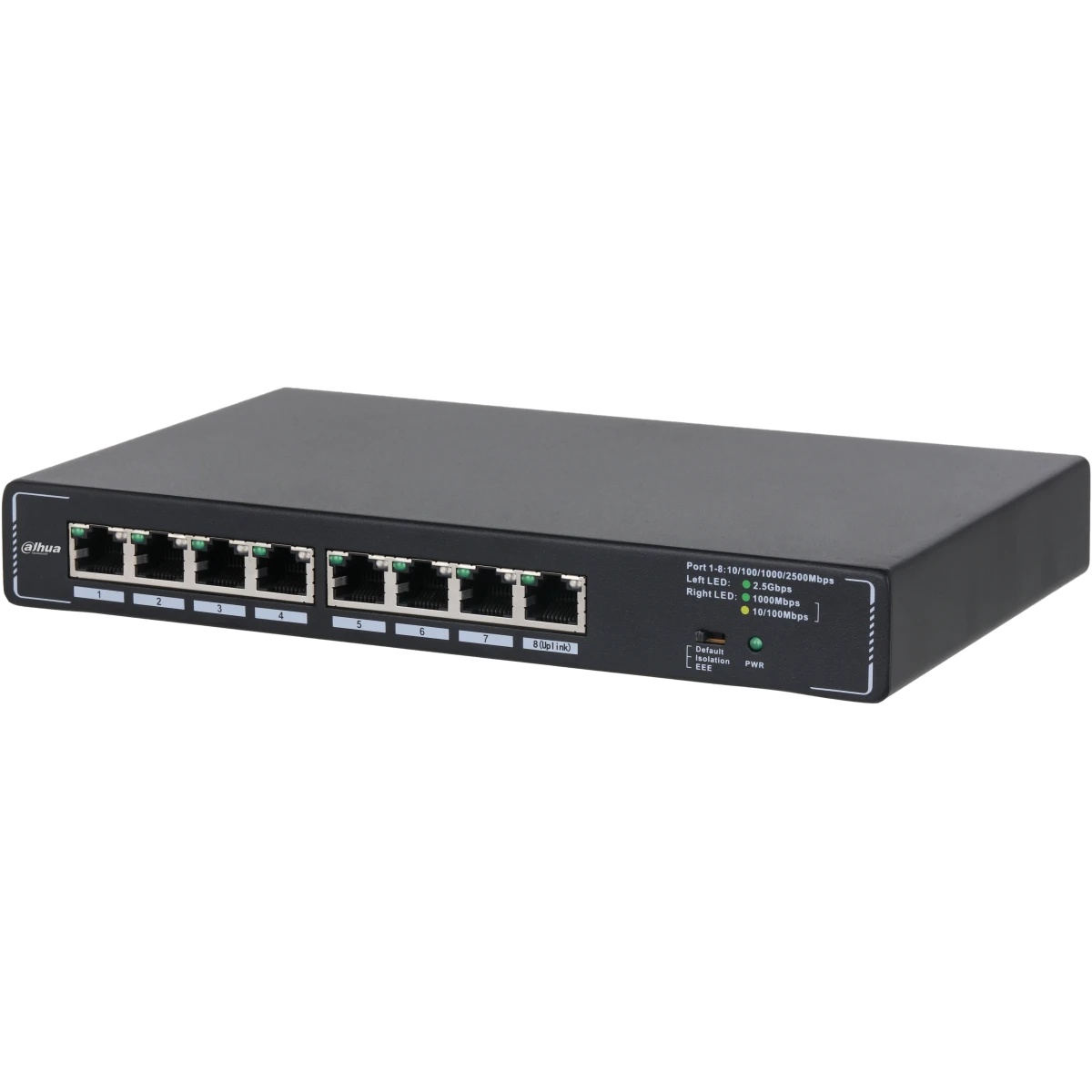 Коммутатор Dahua 8-Port Desktop Multi-Gigabit Switch with 8-port 2.5G