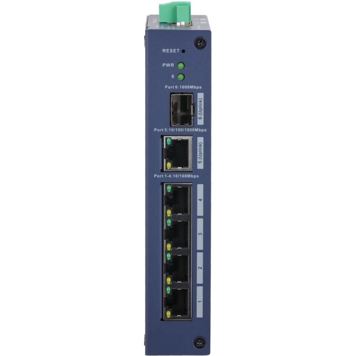 Коммутатор 6-портовый управляемый DAHUA DH-CHS4106-4ET 4 RJ45 10/100Мбит/с, 1 RJ45 10/100/1000Мбит/с