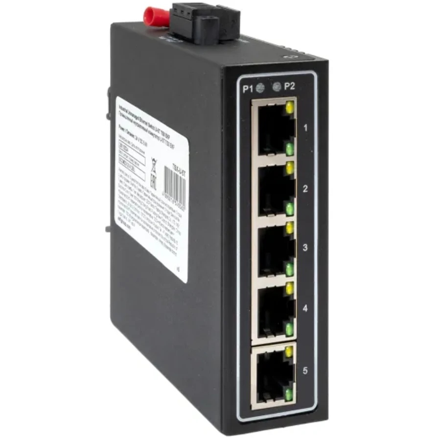 Промышленный неуправляемый коммутатор U-5T, 5 портов 10/100Base-T(X) RJ45, монтаж на динрейку TSX