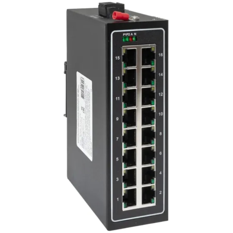 Коммутатор неуправляемый промышленный U-16T 16 портов 10/100Base-T(X) RJ45 монтаж на DIN-рейку TSX E