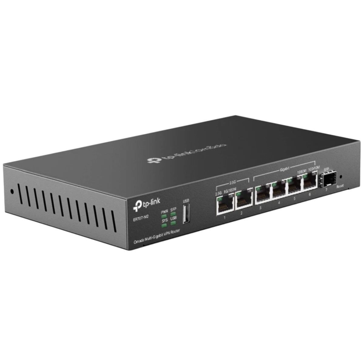 VPN-маршрутизатор TP-Link ER707-M2 Omada с мультигигабитными портами,1 x RJ45 WAN 2,5 Гбит/с, 1 x RJ