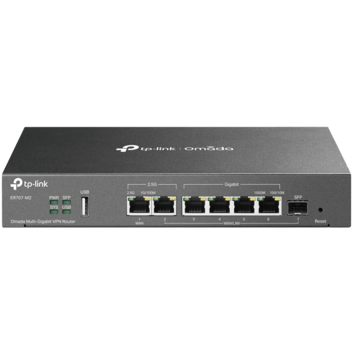 VPN-маршрутизатор TP-Link ER707-M2 Omada с мультигигабитными портами,1 x RJ45 WAN 2,5 Гбит/с, 1 x RJ