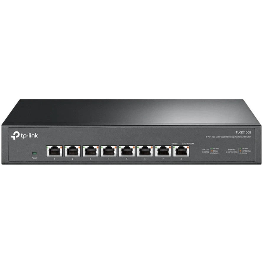 Коммутато TP-Link 8-port Desktop/Rackmount 10G Unmanaged Switch, 8 100/1G/2.5G/5G/10G RJ-45 ports,