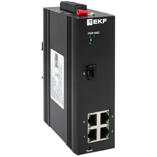 Коммутатор промышленный управляемый EKF TSX-ML2-1GX/SFP-4GTP уровня L2 ML2-1GX/SFP-4GTP 1 порт Base-