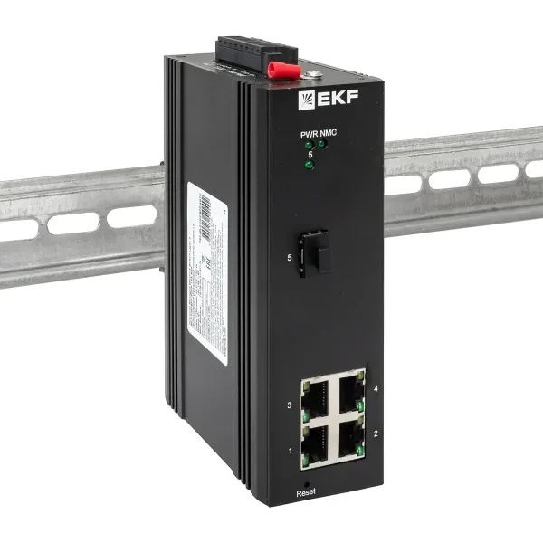 Коммутатор промышленный управляемый EKF TSX-ML2-1GX/SFP-4GTP уровня L2 ML2-1GX/SFP-4GTP 1 порт Base-