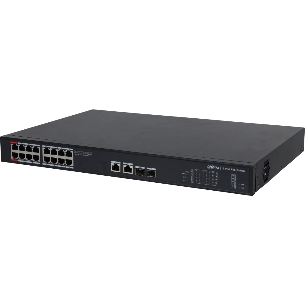 Коммутатор Dahua DH-PFS3220-16GT-240 16-портовый управляемый гигабитный коммутатор с PoE