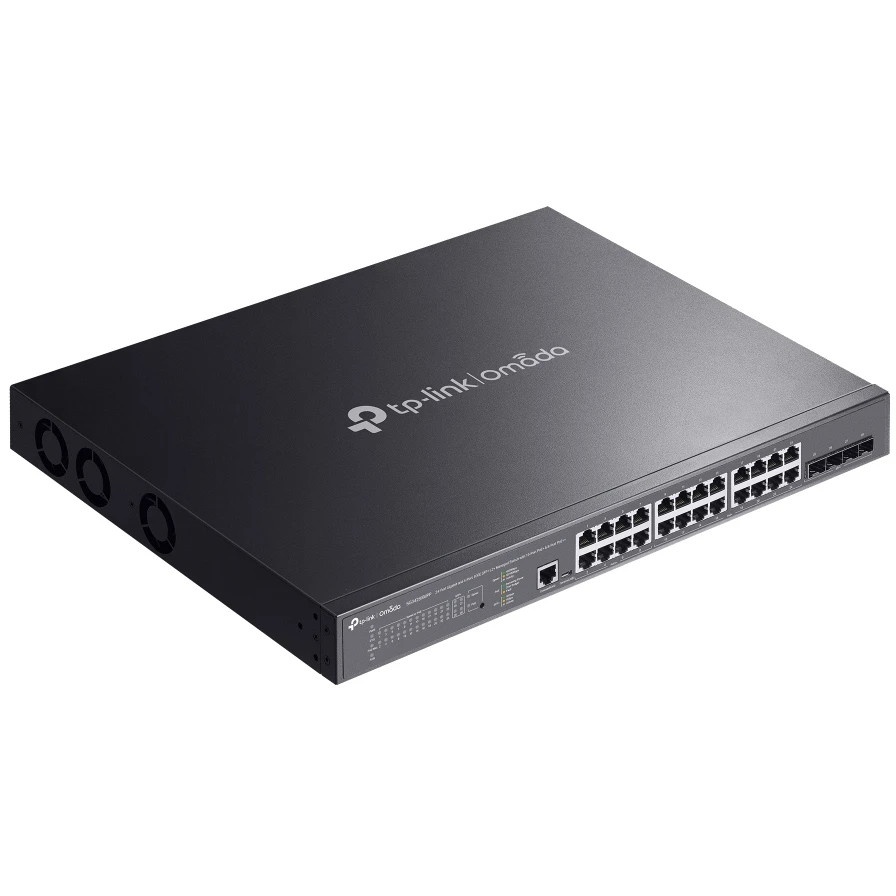 Коммутатор Omada 24-Port Gigabit and 4-Port 10GE SFP+ L2+ Managed Switch with 16-Port PoE+ & 8-Port
