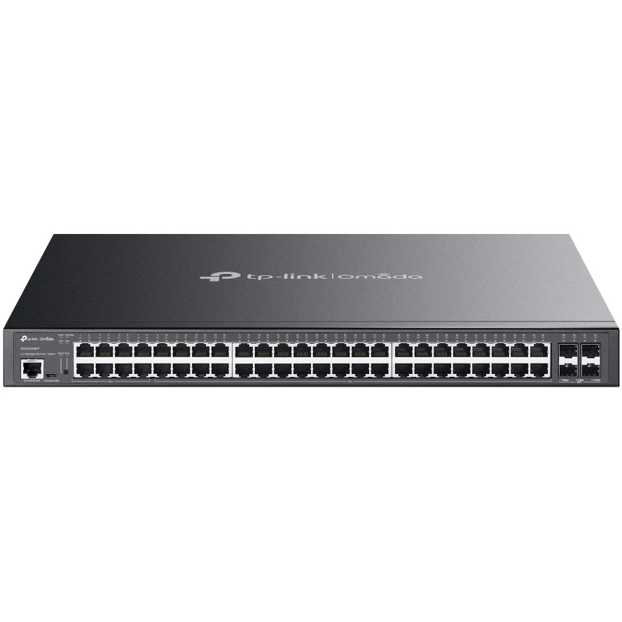 Коммутатор TP-Link SG3452XMPP, Omada 48-Port Gigabit and 4-Port 10GE SFP+ L2+ Managed Switch with 40