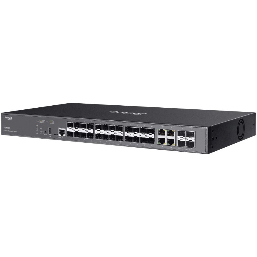 Коммутатор TP-Link SG5428XF, Omada Campus 24-Port SFP Stackable Lite L3 Managed Switch with 4 10G Sl