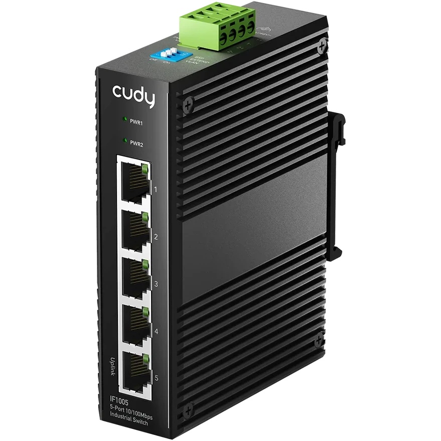 Промышленный коммутатор 5-Port 10/100M Aluminum Industrial Switch, 4 10/100M Ports, 1 10/100M Uplink