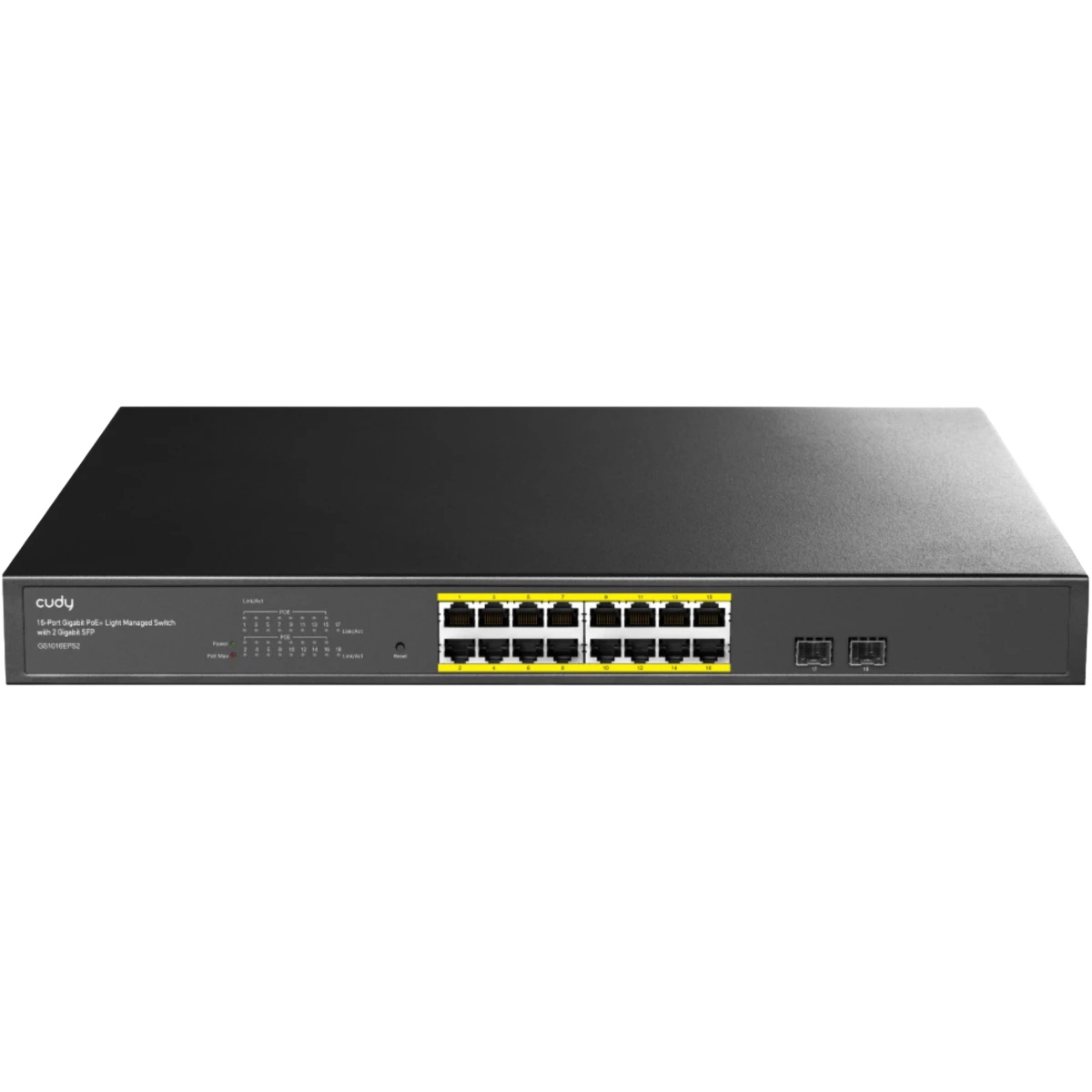 Коммутатор 16-Port 10/100/1000M PoE+ Switch 200W, 16-Port 10/100/1000M PoE+ ports, 802.3at/af, 2-100